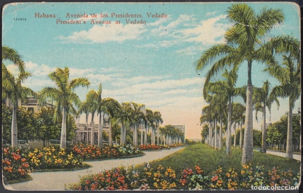Postkarten: POS-587 CUBA POSTCARD. CIRCA 1930. HABANA. AVENIDA DE LOS PRESIDENTES, VEDADO.