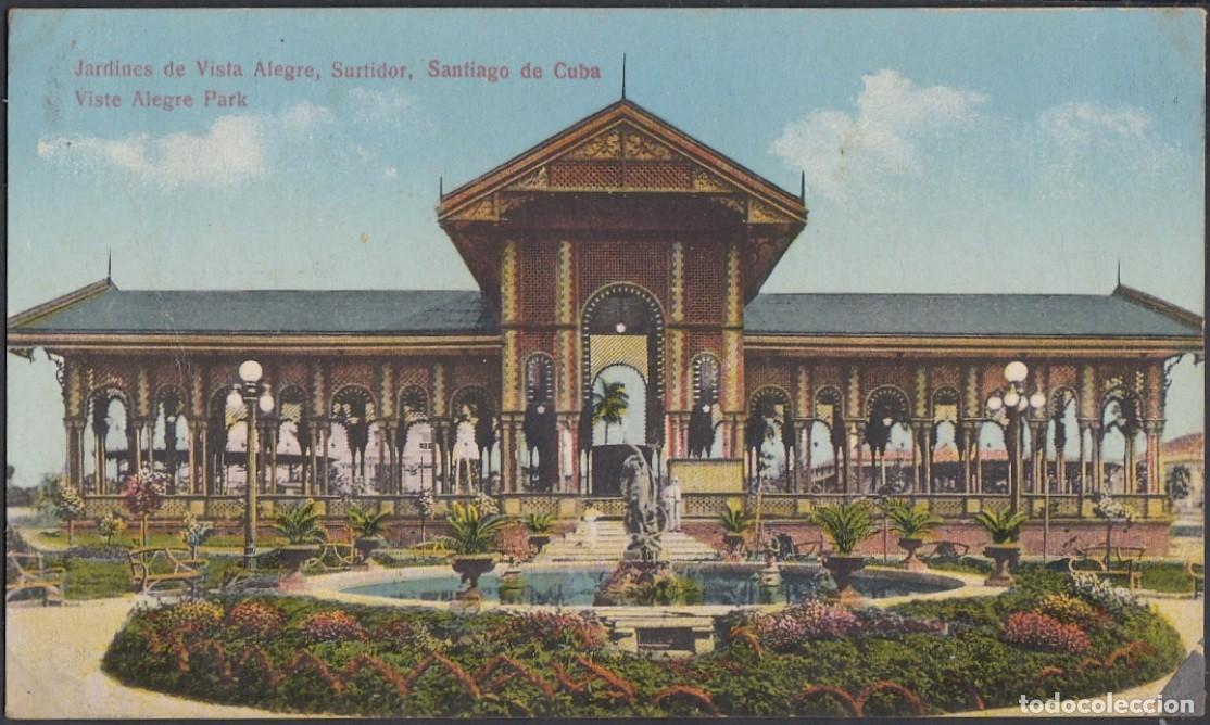 Cartes Postales: POS-644 CUBA POSTCARD. CIRCA 1910. SANTIAGO DE CUBA. JARDINES DE VISTA ALEGRE PARK.