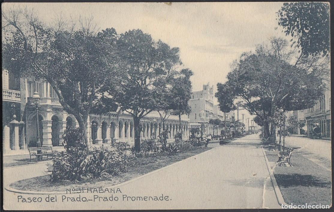 Cartes Postales: POS-677 CUBA POSTCARD. CIRCA 1910. HABANA. VISTA DEL PRADO PROMENADE.DEFECTO ROTURA.