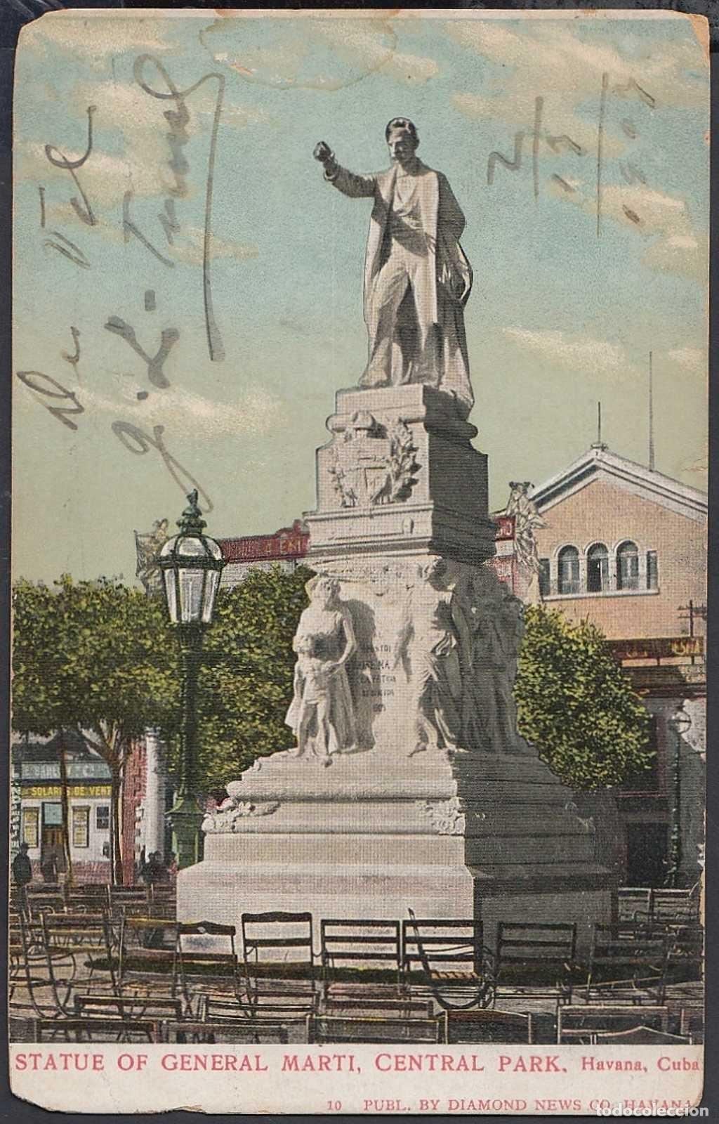 Cartes Postales: POS-671 CUBA POSTCARD. 1907. HABANA. MARTI CENTRAL PARK.