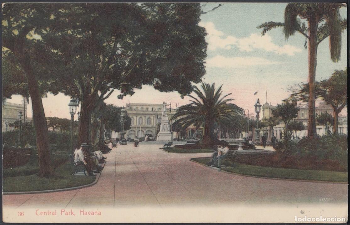Cartes Postales: POS-688 CUBA POSTCARD. CIRCA 1910. HABANA. PARQUE CENTRAL CENTRAL PARK.