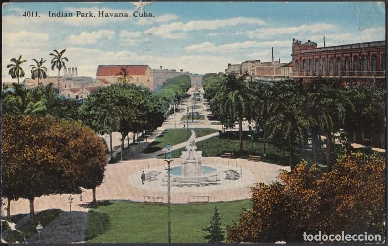 Cartes Postales: POS-794 CUBA POSTCARD 1919. HABANA, INDIA PARK. PARQUE DE LA INDIA.
