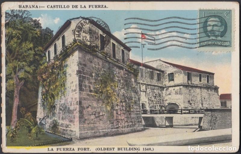 Cartes Postales: POS-788 CUBA POSTCARD 1925. HABANA, CASTLE OF FORCE. CASTILLO DE LA FUERZA TO ARGENTINA.