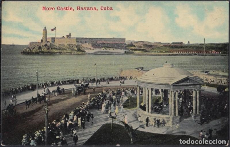 Cartes Postales: POS-795 CUBA POSTCARD CIRCA 1920. HABANA, MORRO CASTLE. VERBENA EN EL MALECON.