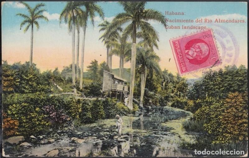 Cartes Postales: POS-808 CUBA POSTCARD 1921. HABANA, ALMENDARES RIVER TO CHECOSLOVAQUIA.