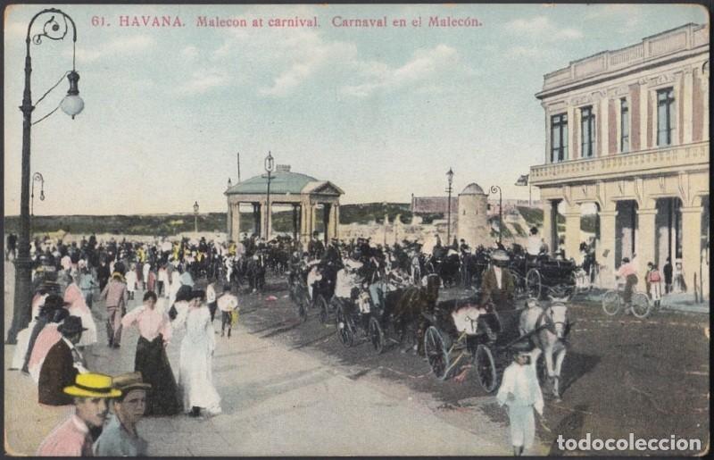 Cartes Postales: POS-801 CUBA POSTCARD CIRCA 1910. HABANA, CARNAVAL EN EL MALECON, CARNIVAL.