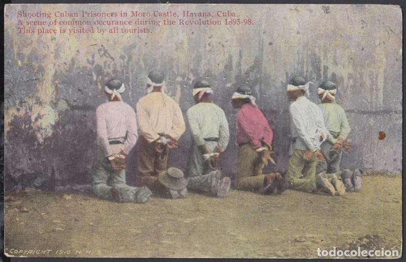 Cartes Postales: POS-866 CUBA POSTCARD. CIRCA 1910. INDEPENDENCE WAR SHOOTING PRISIONERS IN MORRO CASTLE.