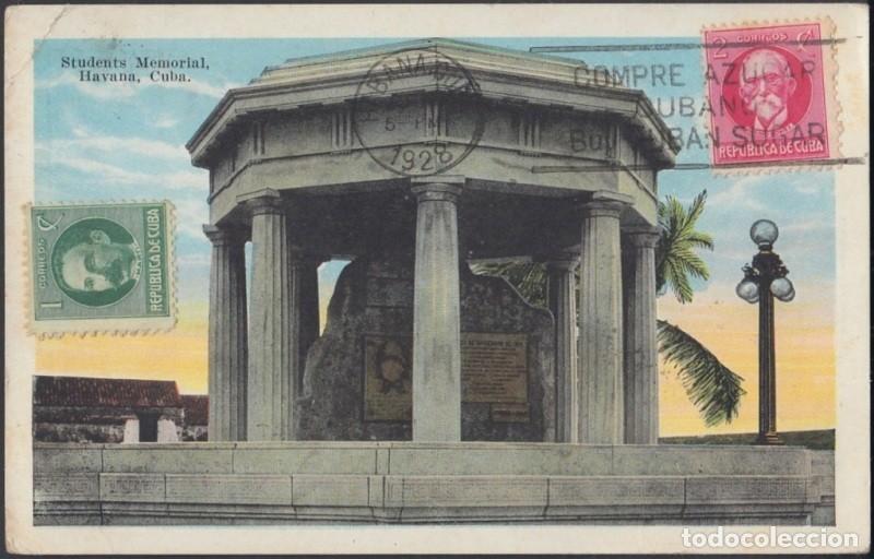 Cartes Postales: POS-812 CUBA POSTCARD 1928. HABANA, STUDENT MEMORIAL. MONUMENTOS ESTUDIANTES DE MEDICINA A CHECOSLOV
