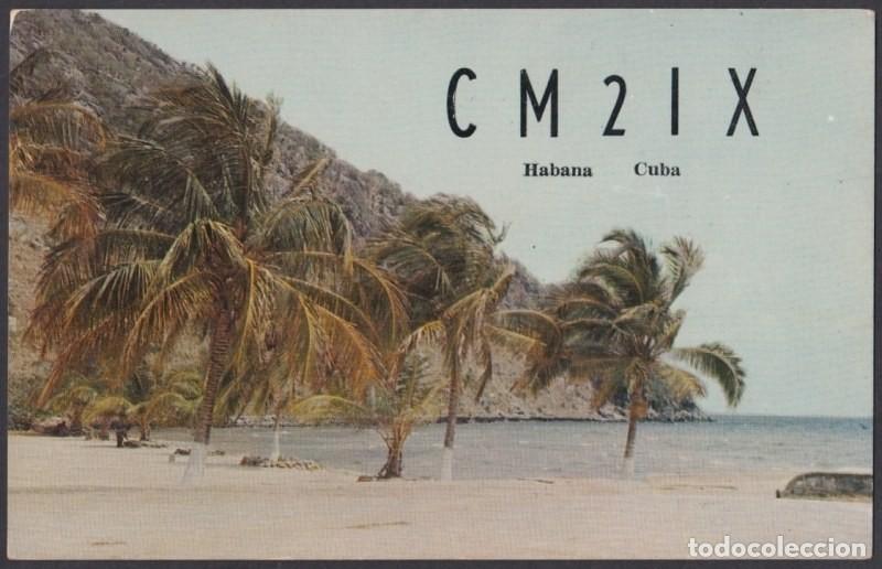 Postkarten: POS-901 CUBA POSTCARD QSL RADIO 1960. PLAYA BIBIJAGUA BEACH. PINES IS.