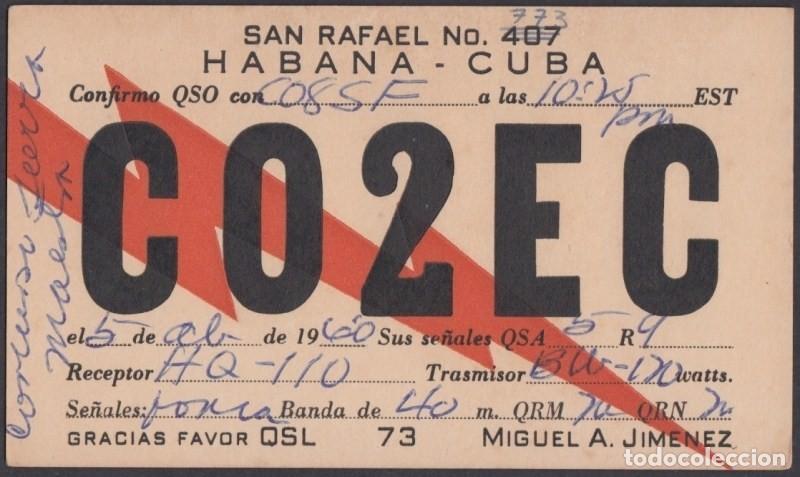 Postcards: POS-900 CUBA POSTCARD QSL RADIO 1960.