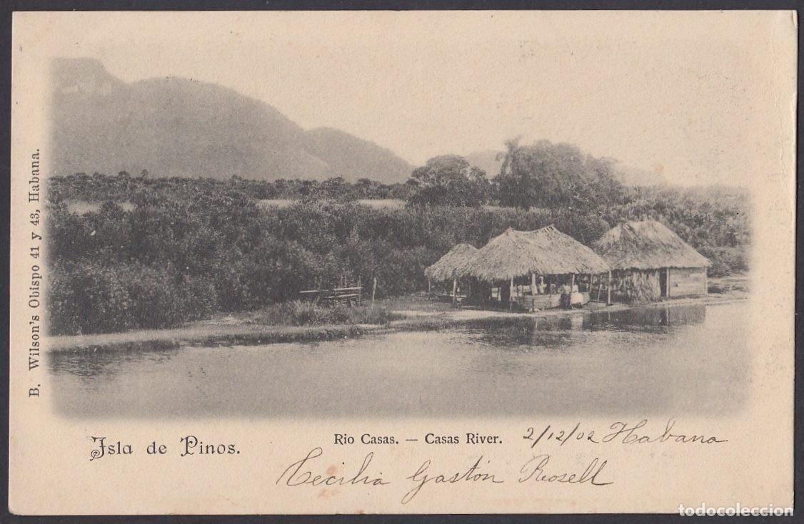 Postcards: POS-969 CUBA POSTCARD PINES IS. 1902 CASAS RIVER NUEVA GERONA.