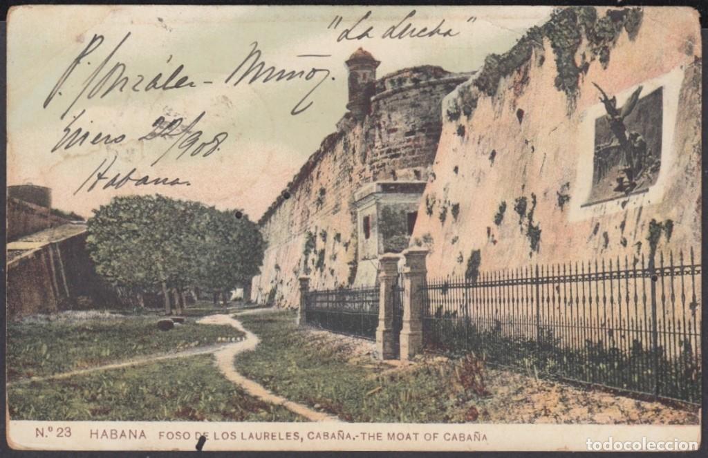 Postcards: POS-1024 CUBA POSTCARD. 1908. FOSO DE LOS LAURELES DEL CASTILLO DE LA CABA&Ntilde;A.