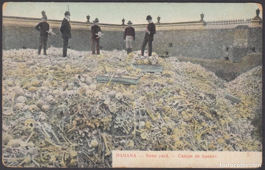 Postcards: POS-1038 CUBA POSTCARD. CIRCA 1902. CEMENTERIO DE COLON, CAMPO DE HUESOS, BONE CAMP.