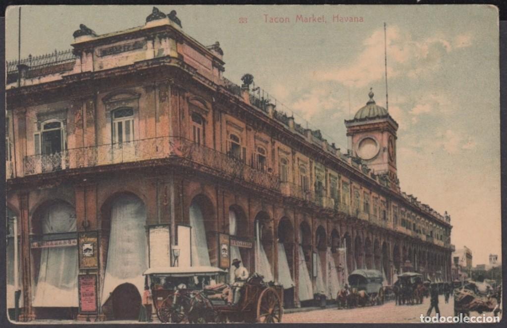 Postcards: POS-1042 CUBA POSTCARD. CIRCA 1907. TACON MARKET. MERCADO DE TACON.