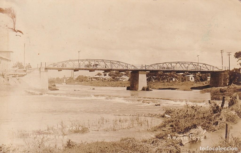 Postais: POS-1104 CUBA CIRCA 1910 ORIGINAL PHOTO POSTCARD PUENTE JUETO GUANTANAMO BRIGHT.