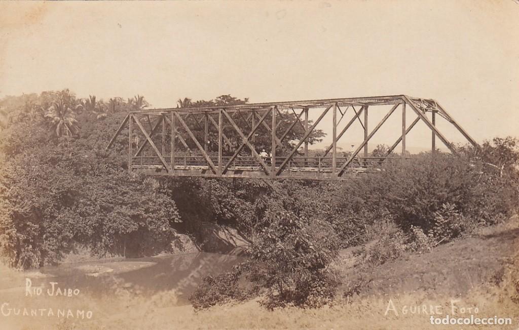 Postais: POS-1111 CUBA CIRCA 1910 ORIGINAL PHOTO POSTCARD PUENTE JAIRO GUANTANAMO BRIGHT.