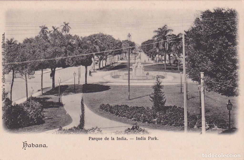 Postais: POS-1108 CUBA CIRCA 1905 POSTCARD PARQUE DE LA INDIA, INDIA PARK HAVANA