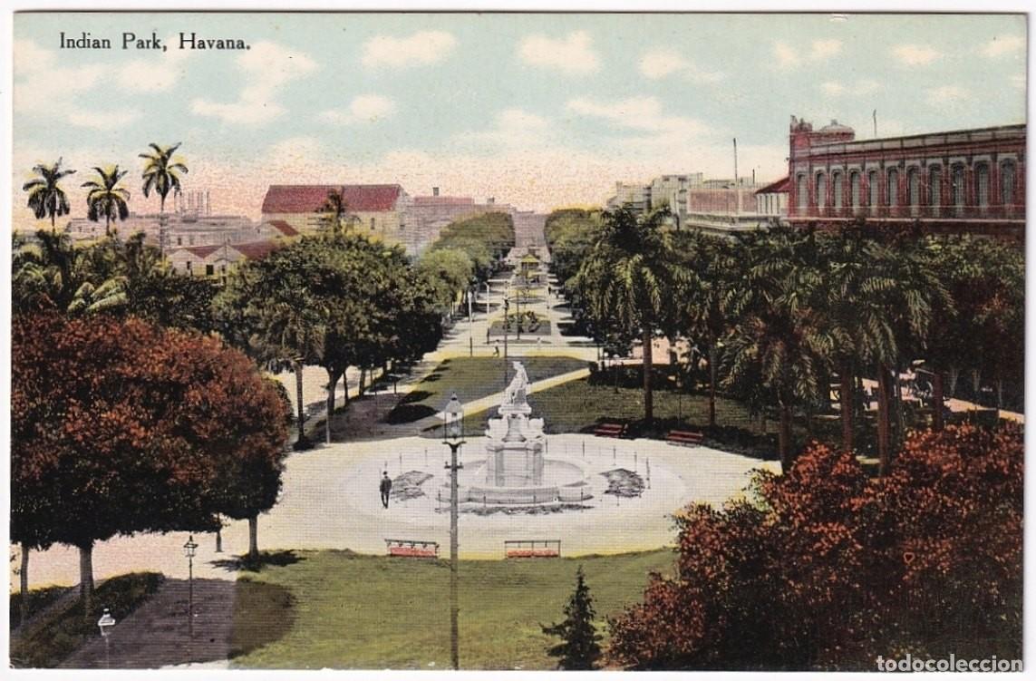 Postais: POS-1145 CUBA POSTCARD UNUSED CIRCA 1920 INDIAN PARK FOUNT, PARQUE DE LA INDIA