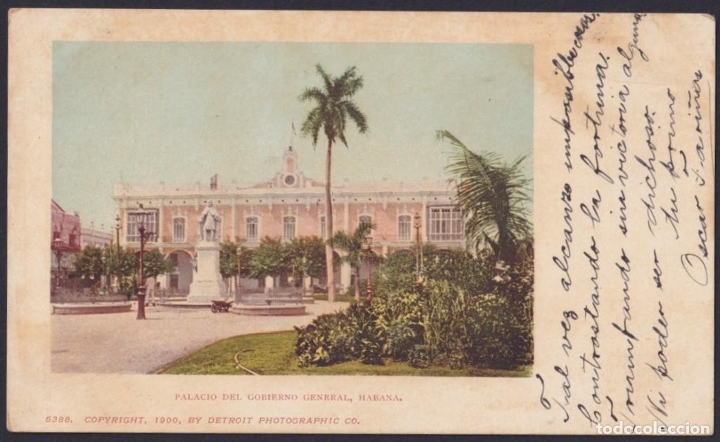 Postkarten: POS-1213 CUBA POSTCARD CIRCA 1905 PALACIO DE GOBIERNO CAPITANES GENERALES HAVANA HABANA.