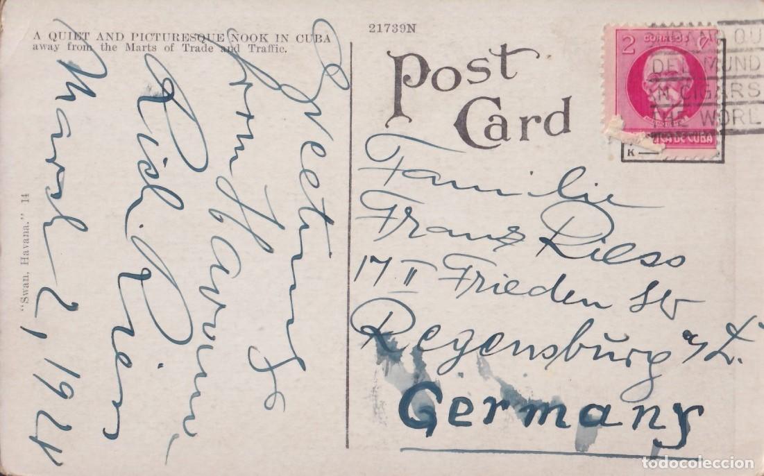Postkarten: POS-1308 CUBA POSTCARD CIRCA 1910 COUNTRY RIVER PICTURESQUE NOOK TO GERMANY.