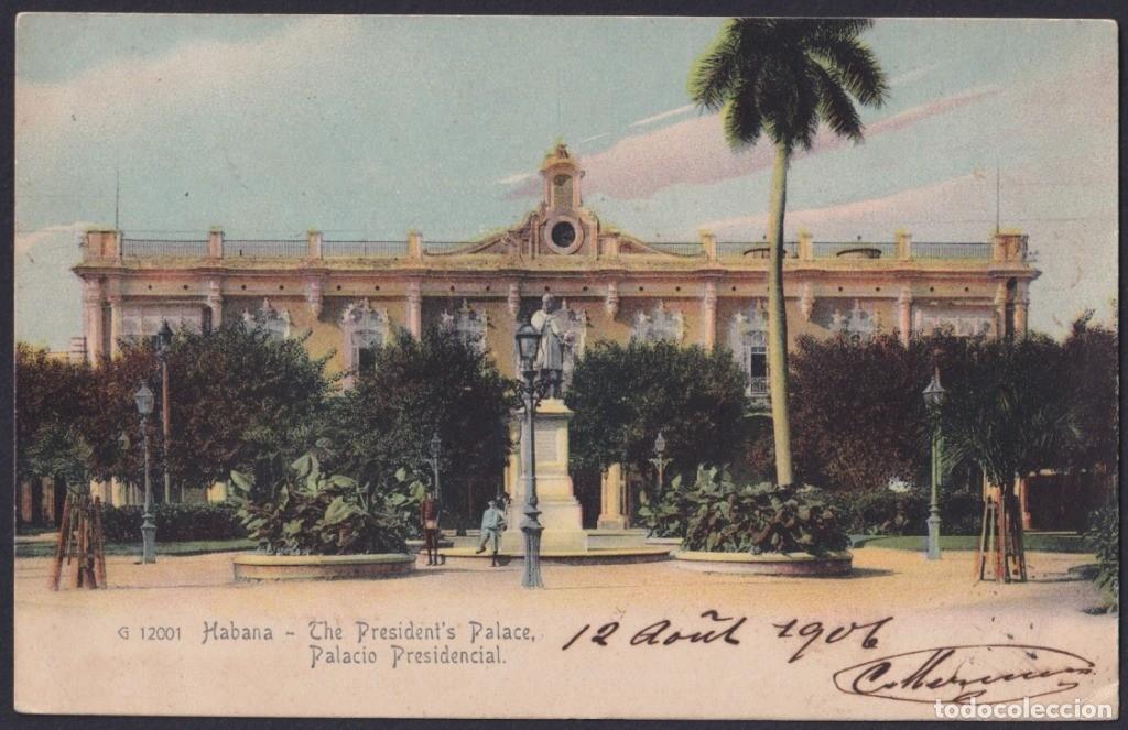 Postkarten: POS-1216 CUBA POSTCARD CIRCA 1906 PALACIO DE GOBIERNO HABANA BATABANO CANCEL