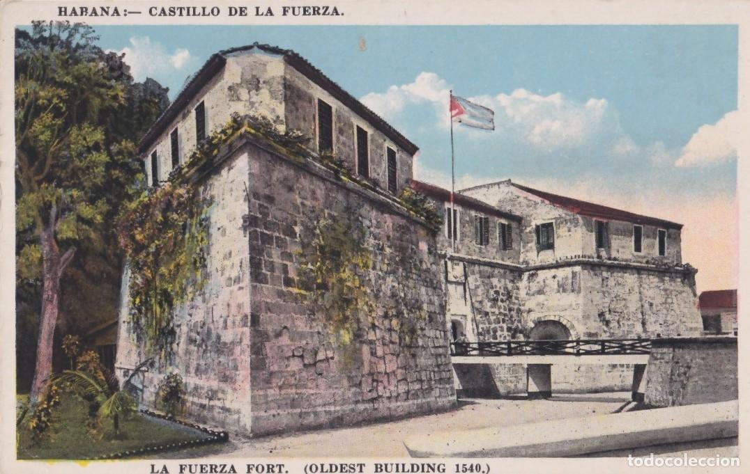 Cartoline: POS-1309 CUBA POSTCARD CIRCA 1920 HAVANA FUERZA CASTLE FORT CASTILLO DE LA FUERZA.