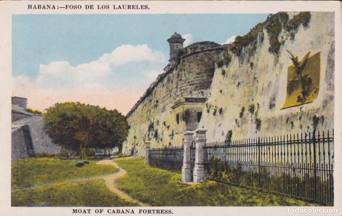 Cartoline: POS-1346 CUBA POSTCARD CIRCA 1920 PASEO CABA&Ntilde;A CASTLE FOSO DE LOS LAURELES.