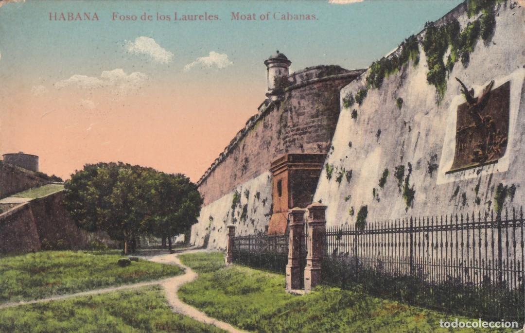 Cartoline: POS-1348 CUBA POSTCARD CIRCA 1920 PASEO CABA&Ntilde;A CASTLE FOSO DE LOS LAURELES.
