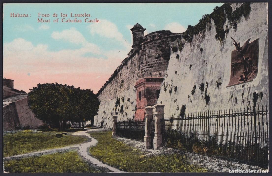 Cartoline: POS-1396 CUBA POSTCARD CIRCA 1920 MOAT OF CABA&Ntilde;A CASTLE FOSO DE LOS LAURELES