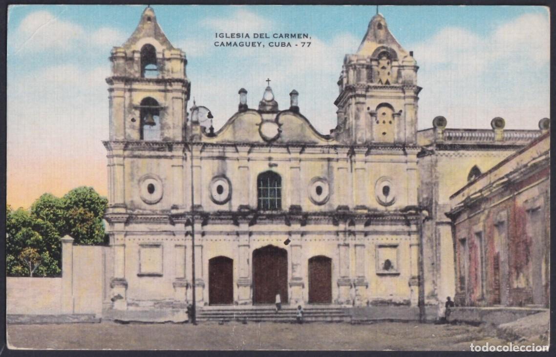 Cartoline: POS-1447 CUBA POSTCARD CIRCA 1950 CAMAGUEY IGLESIA DEL CARMEN CHURCH