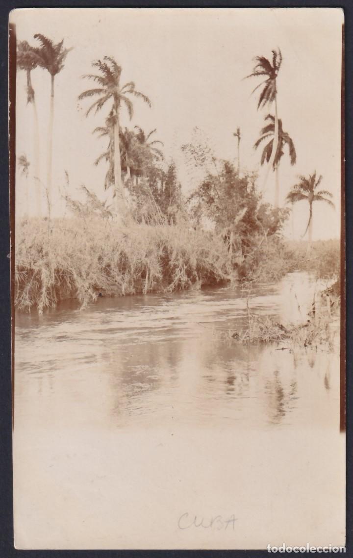 Postcards: POS-1492 CUBA POSTCARD PHOTO CIRCA 1910 RIVER LANDSCAPE PAISAJE A ORILLAS DEL RIO.
