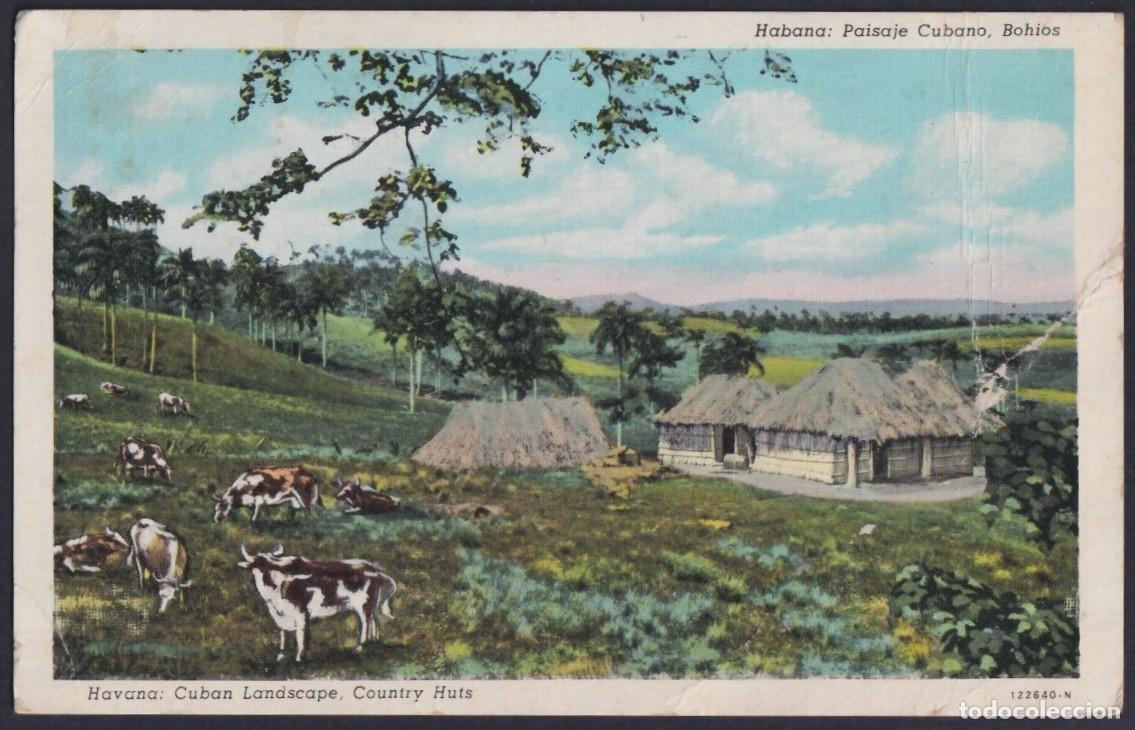 Postales: POS-1472 CUBA POSTCARD 1947 PAISAJE CAMPESTRE COUNTRY LANDSCAPE TO FRANCE