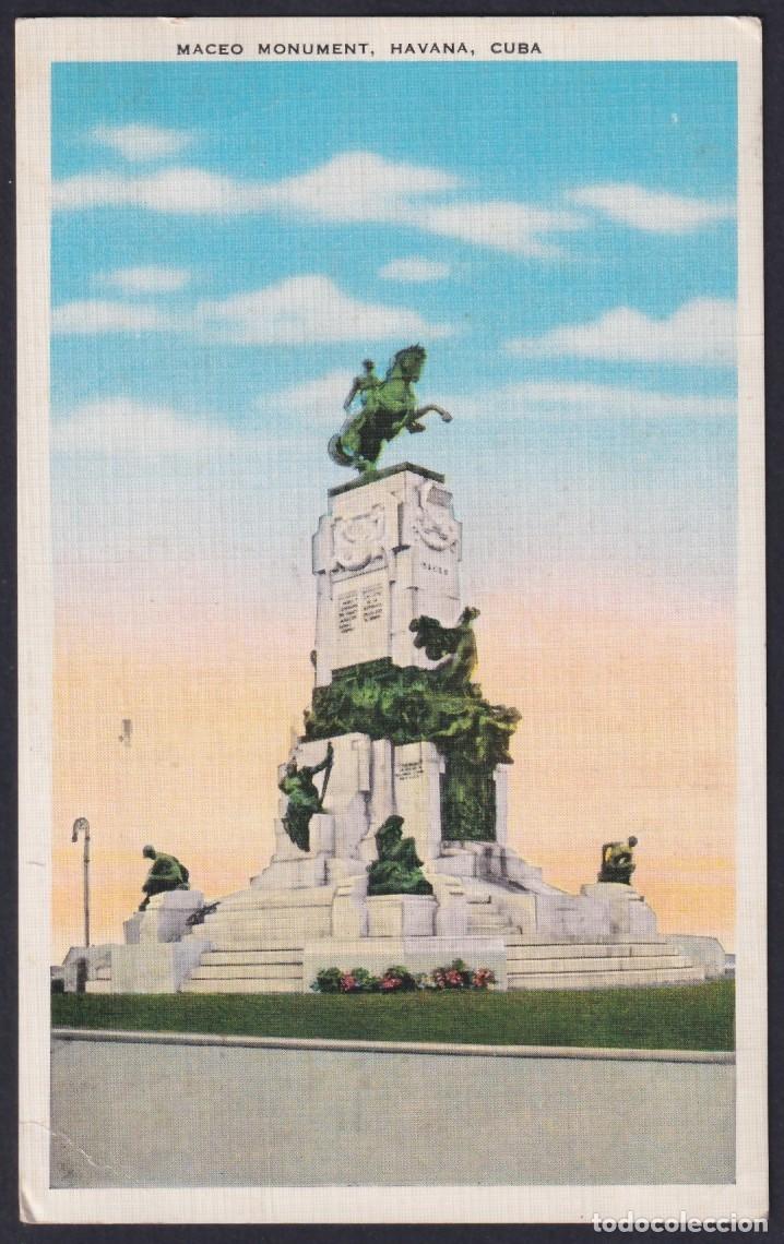 Postales: POS-1522 CUBA POSTCARD 1939 HAVANA GENERAL ANTONIO MACEO MONUMENT TO FRANCE.