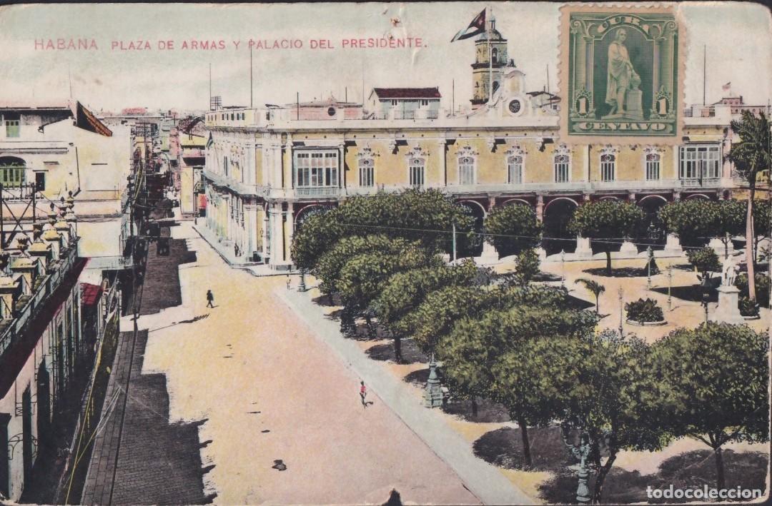 Postales: POS-1585 CUBA CIRCA 1905 HAVABA OBISPO STREET & GOVERNOR'S PALACE.