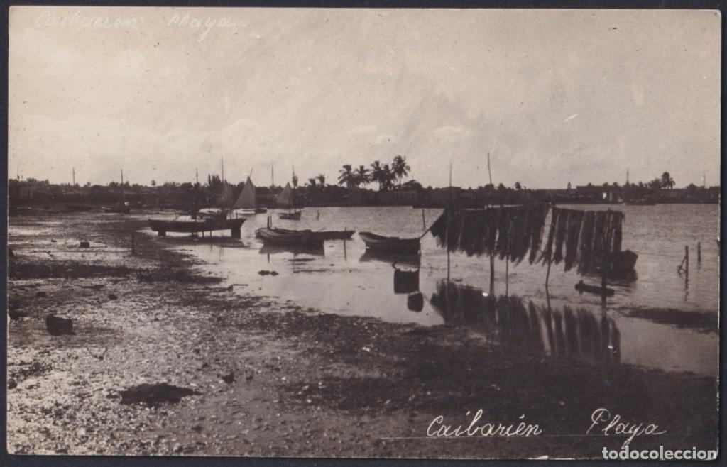 Postkarten: POS-1633 CUBA POSTCARD CIRCA 1940 CAIBARIEN ORIGINAL PHOTO POSTCARD BEACH.