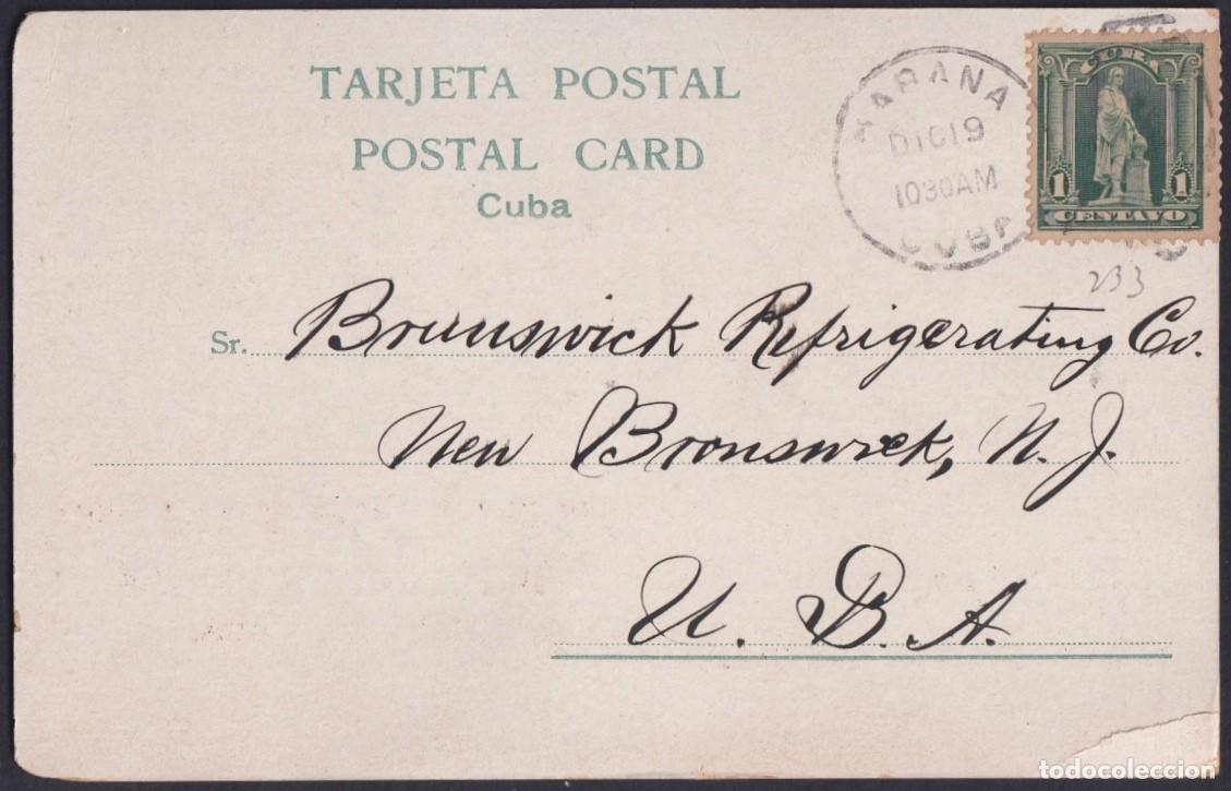 Postkarten: POS-1646 CUBA POSTCARD 1907 HAVANA CHRISTMAS SPECIAL PRINT MORRO CASTLE.