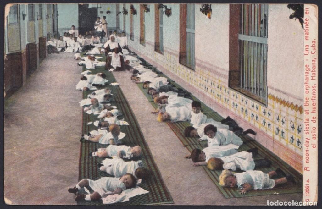Postkarten: POS-1626 CUBA POSTCARD CIRCA 1910 HABANA ORPHANAGE SIENTA EN EL ORFANATO .