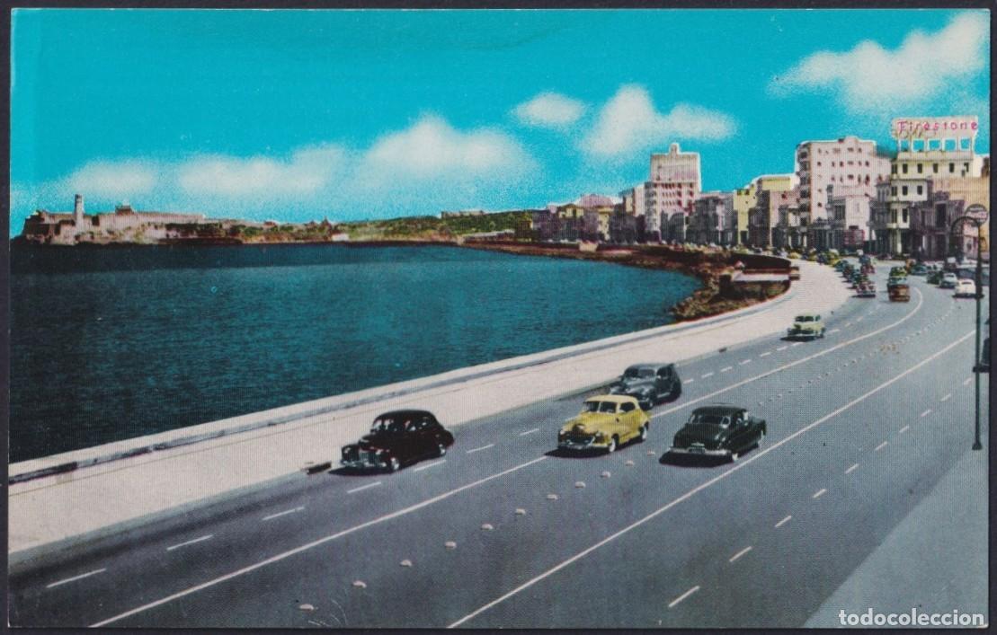 Postkarten: POS-1705 CUBA POSTCARD CIRCA 1950 MALECON STREET UNUSED.