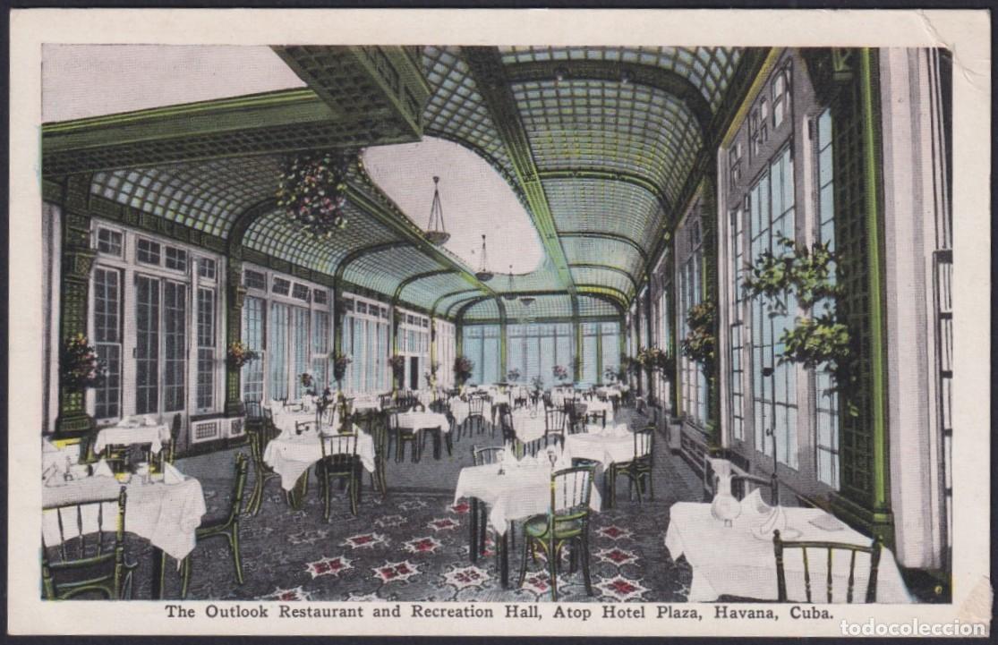 Postales: POS-1689 CUBA POSTCARD CIRCA 1950 RESTOURANT HOTEL PLAZA HAVANA.