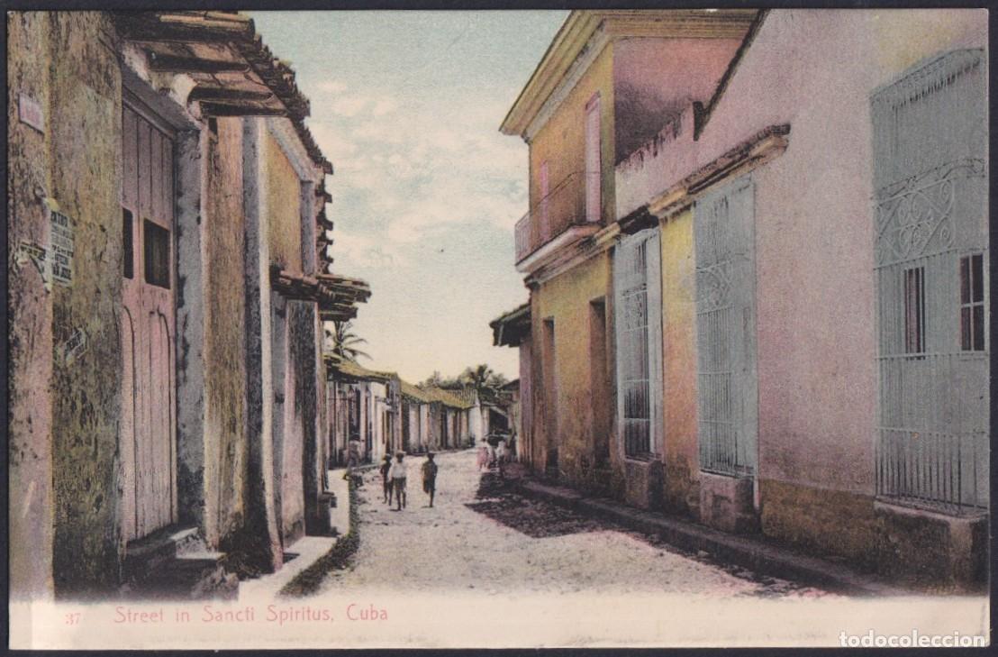 Postales: POS-1744 CUBA POSTCARD CIRCA 1910 SANCTI SPIRITUS STREET UNUSED.
