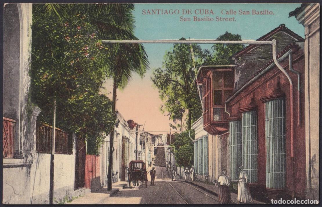 Postales: POS-1738 CUBA POSTCARD CIRCA 1920 SAN BASILIO STREET SANTIAGO DE CUBA.