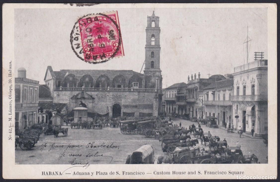 Postales: POS-1721 CUBA 1905 RARE POSTCARD SAN FRANCISCO SQUARE & CUSTOM HOUSE.