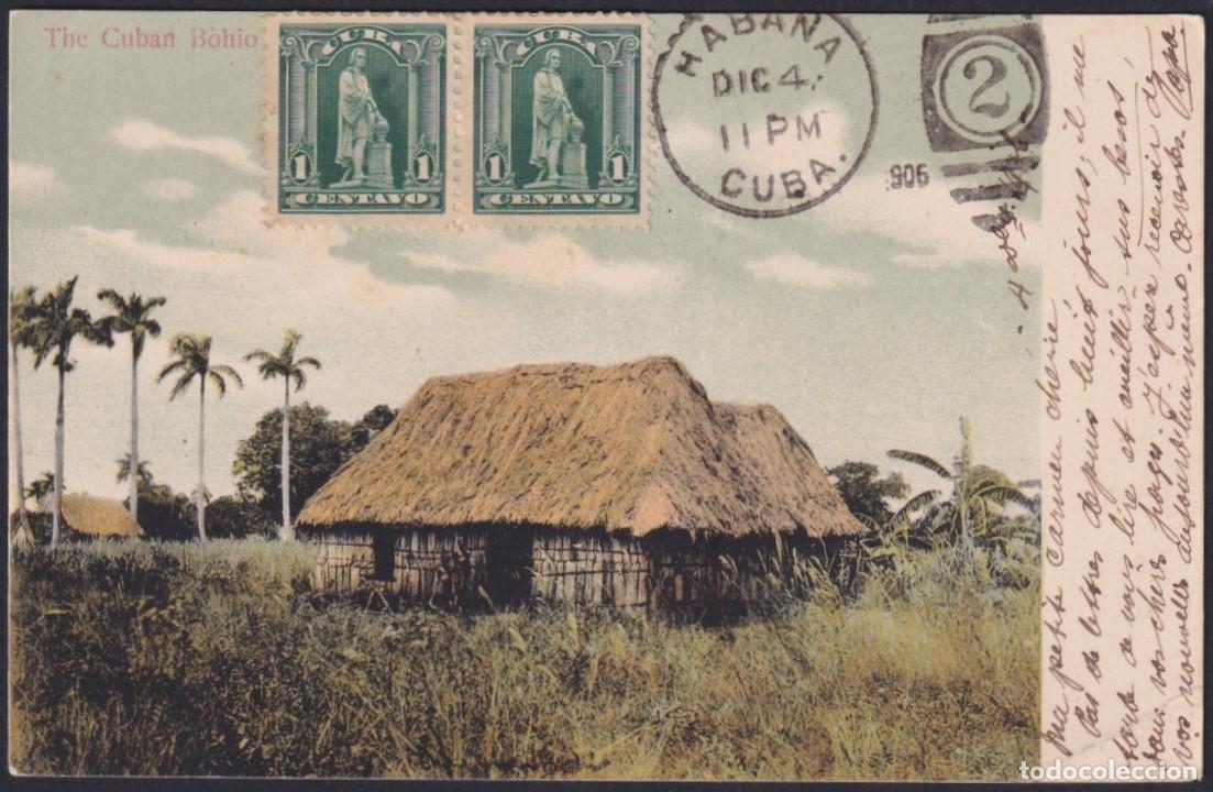 Postales: POS-1742 CUBA POSTCARD 1906 BOHIO LANDSCAPE COUNTRY HOUSE TO FRANCE.