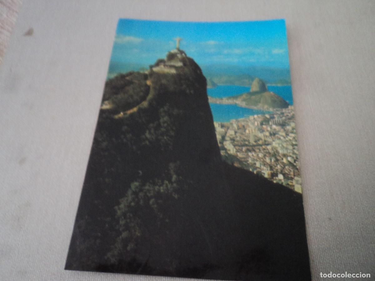 Cartoline: brasil turistico, rio de janeiro, vista aerea, corcovado, ed. mercator, circulada 1974