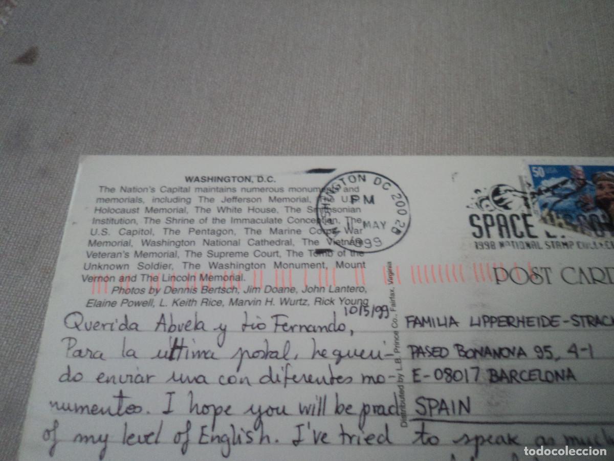 Postales: washintong dc, circulada 1999 - Foto 2