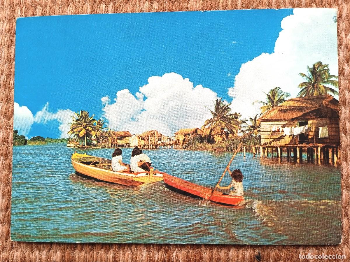 Postkarten: VENEZUELA - MARACAIBO - VIVIENDAS LACUSTRES EN EL RIO LIMON