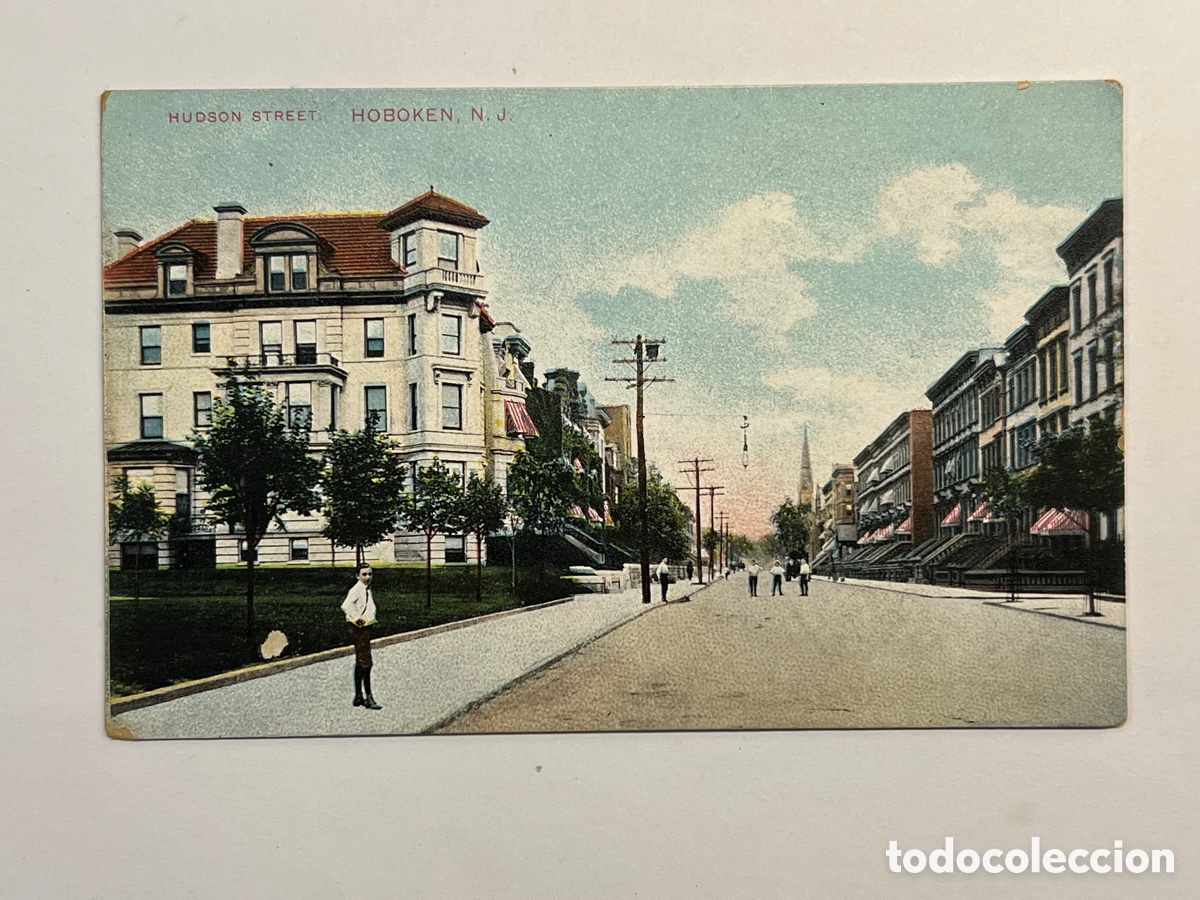 Postkarten: HOBOKEN, N. J. USA.. Postal HUDSON STREET&hellip;. (h.1940?) c&iacute;rculada&hellip;