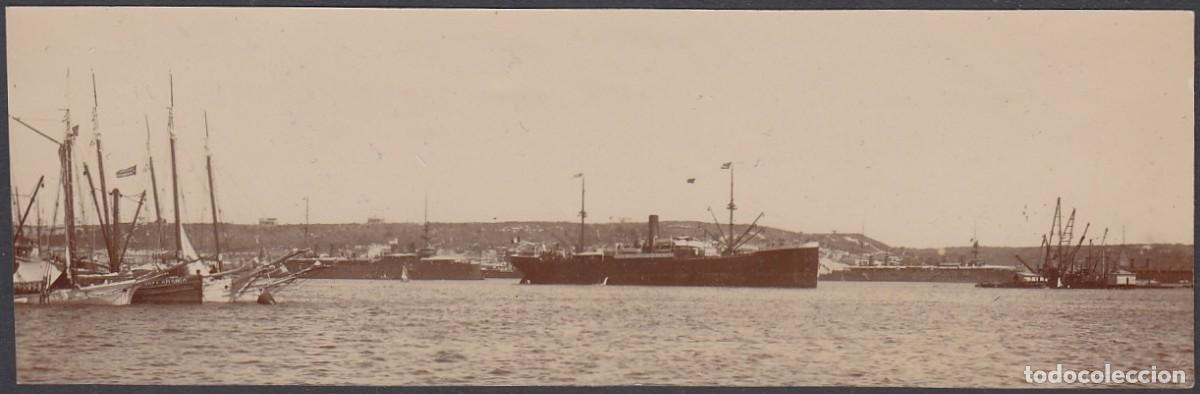 Postcards: POS-210 CUBA RARE 1910 PHOTO 15 x 5cm. HAVANA HARBOR & SHIP.