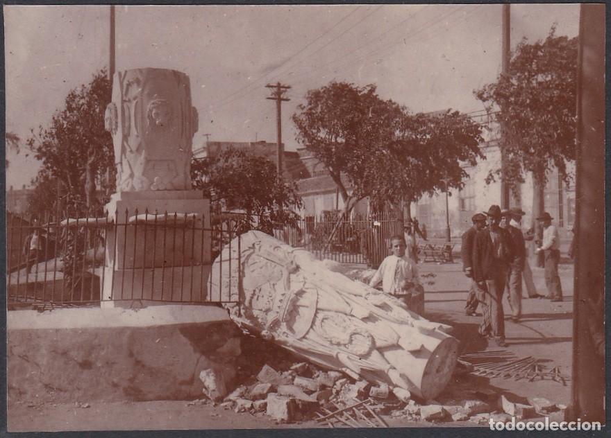 Postcards: POS-211 CUBA RARE 1910 PHOTO 7.8 x 11cm. HAVANA ALAMEDA DE PAULA DESTROZOS DEL CICLON.