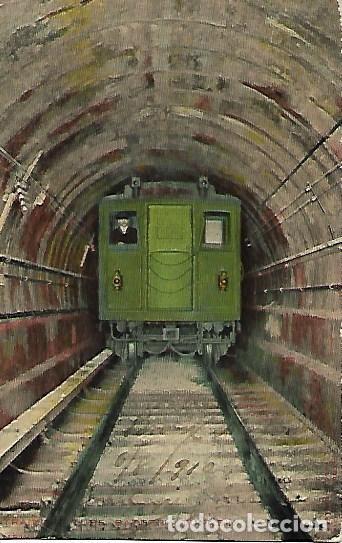 Postales: TRAIN TUBE BATTERY TUNNEL - CIRCULADA 1910
